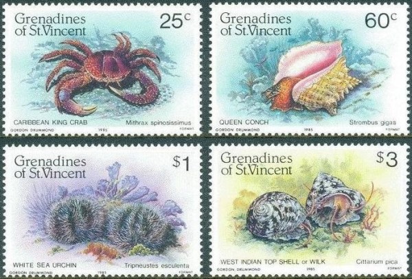 1985 Shell Fish Stamps 1985 Shell Fish Stamps